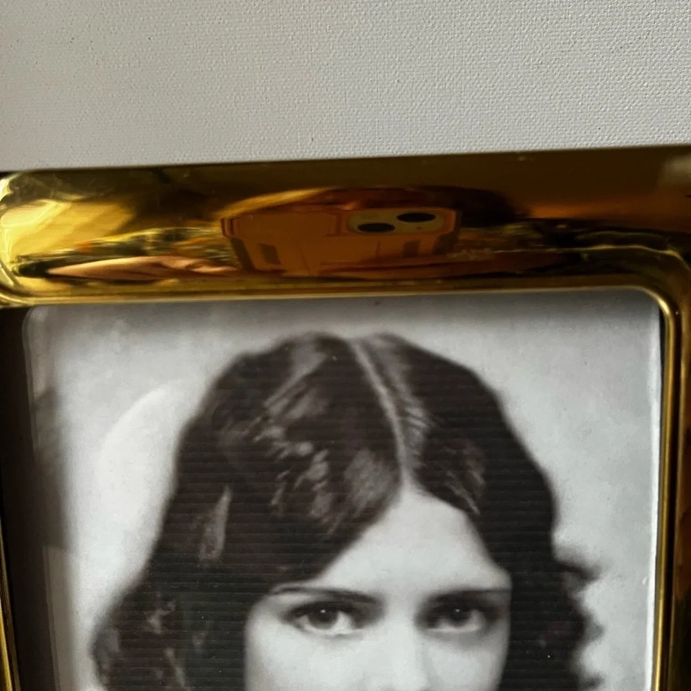 Solid Brass Photo Frame 6.5”x8.5” Vintage for 5”x7” photo..